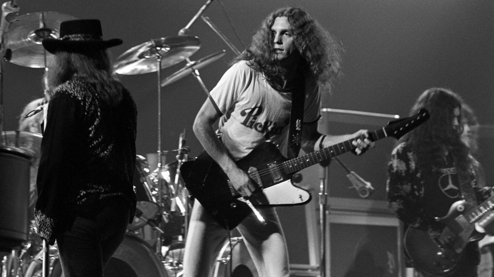 Ronnie Van Zant, Allen Collins, and Gary Rossington of Lynyrd Skynyrd