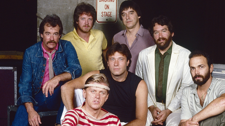 Chicago band backstage early 1980s