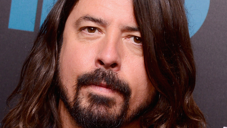 Dave Grohl looking serious