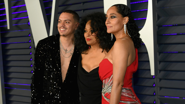 Diana Ross red carpet with children