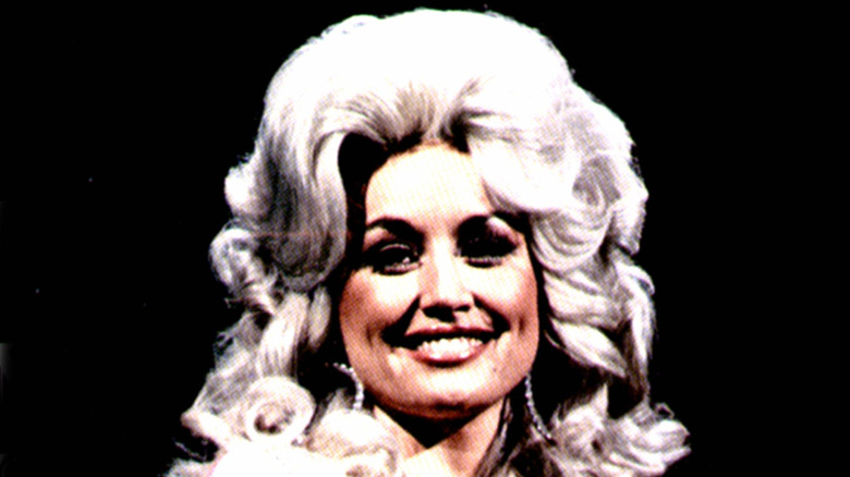 Dolly Parton onstage in the 1970s