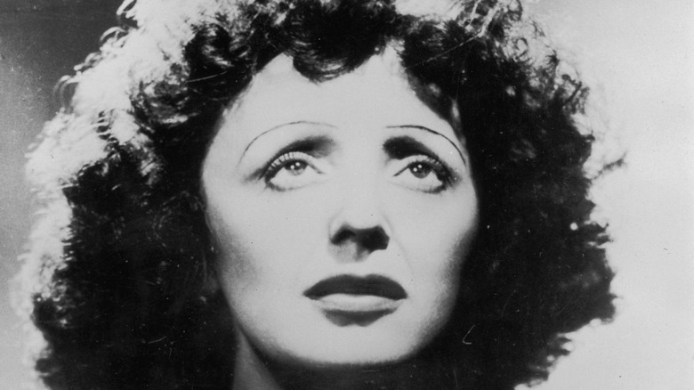 Edith Piaf looking sad