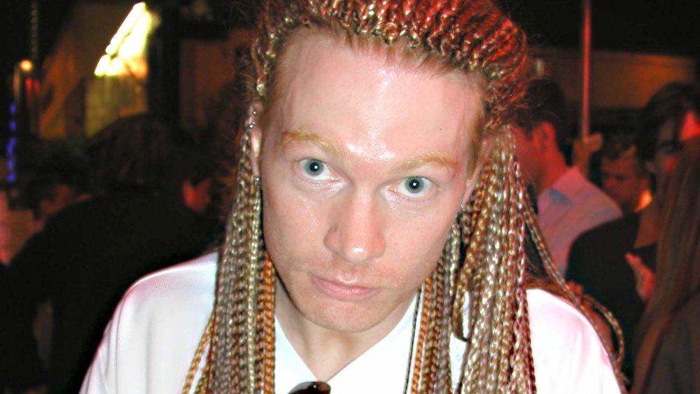Axl Rose with hair in braids
