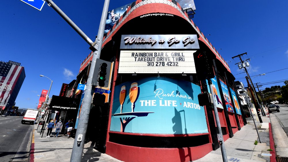 corner of Whiskey a Go Go on Sunset Strip