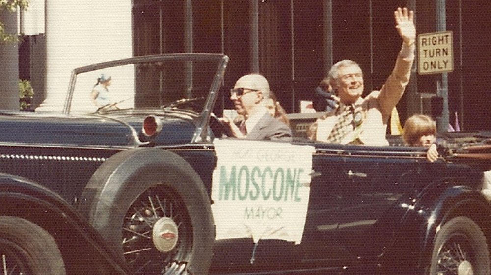 George Moscone in car
