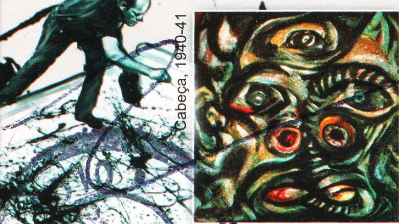 Jackson Pollock working