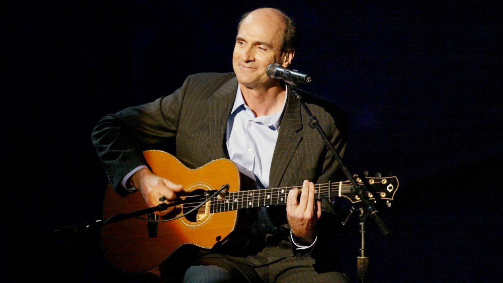 James Taylor on stage
