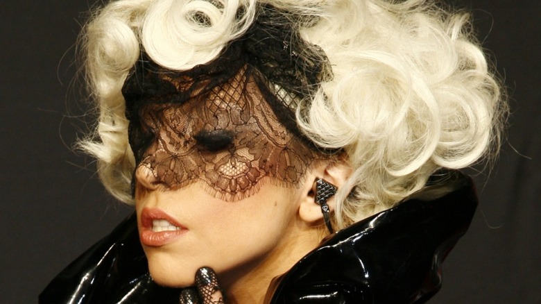 Lady Gaga wearing lace in 2009