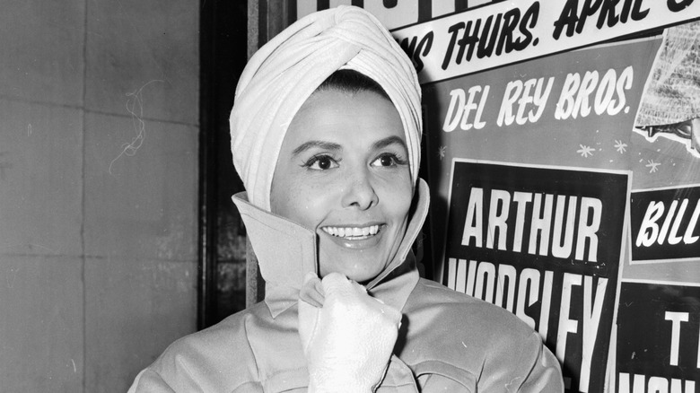 Lena Horne bundled up 