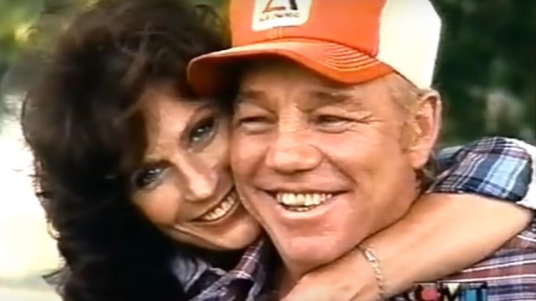 Loretta Lynn and Mooney Lynn smiling hugging