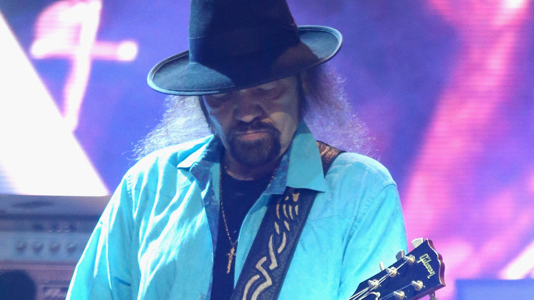 Gary Rossington looks down