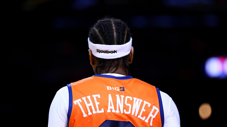 Allen Iverson The Answer orange jersey white headband