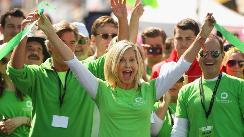Olivia Newton-John at a Wellness Walk fundraiser