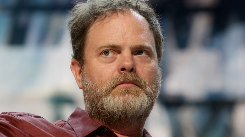 Rainn Wilson looking serious