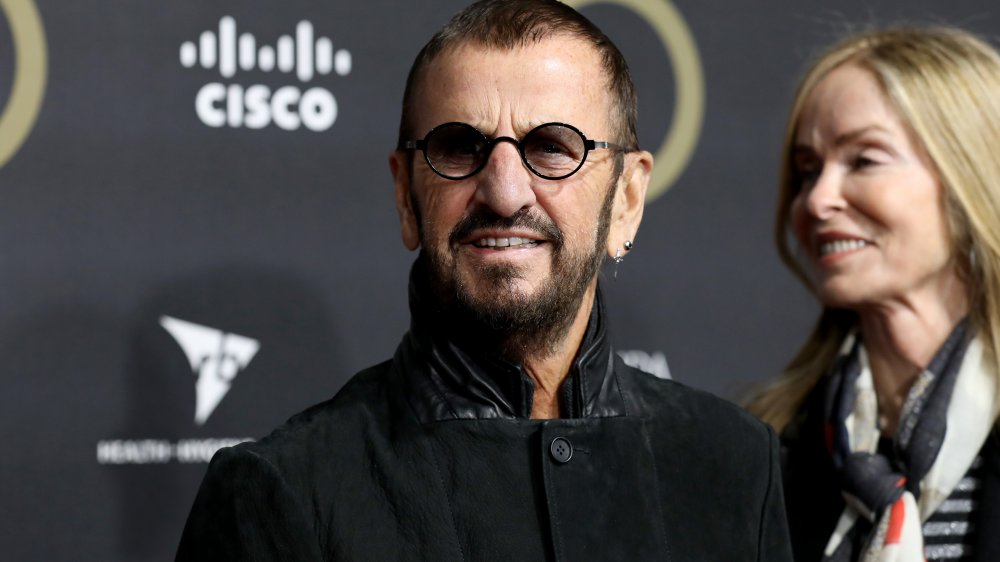 Ringo Starr dressed in black