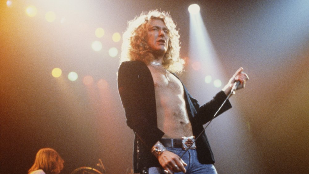 Robert Plant on tour in 1977