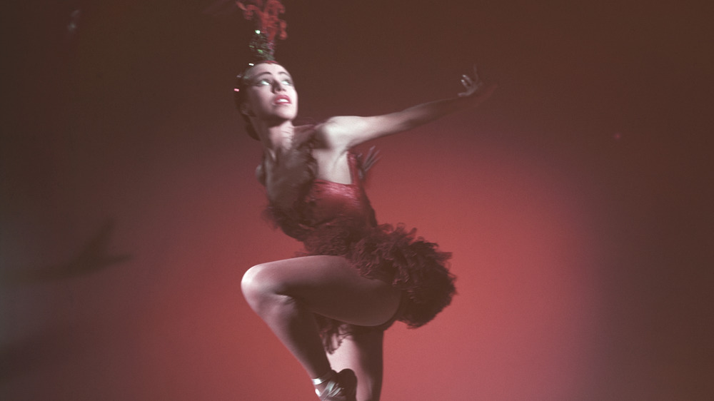 Maria Tallchief dancing in red costume