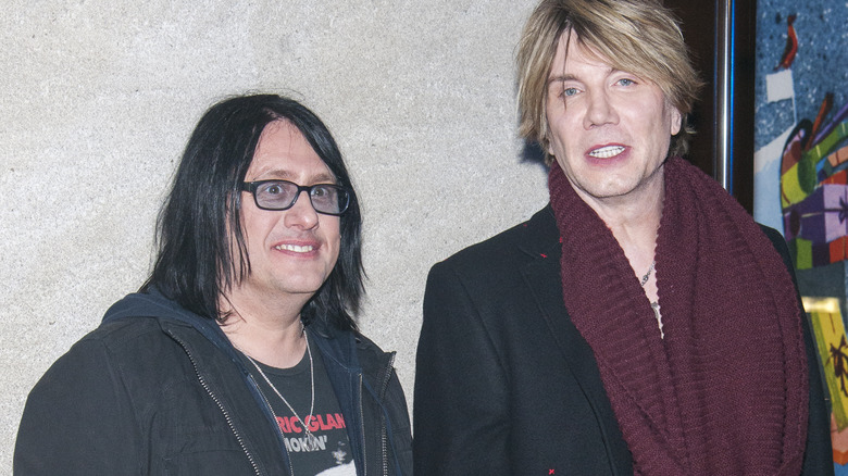 Robby Takac and John Rzeznik on a street