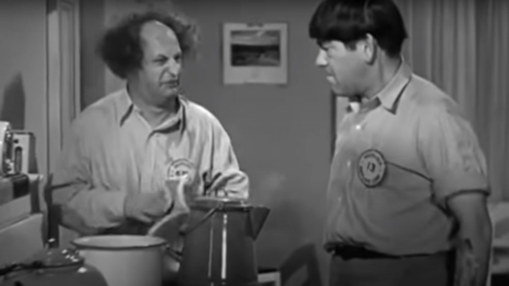 Larry Fine and Moe Howard
