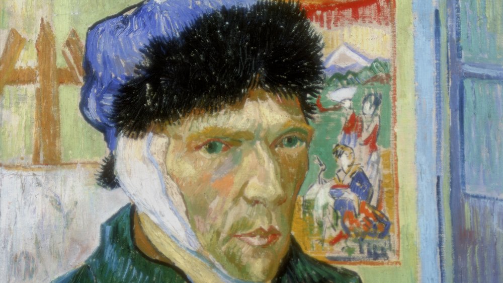 Self-Portrait with Bandaged Ear' by Vincent van Gogh 1889.