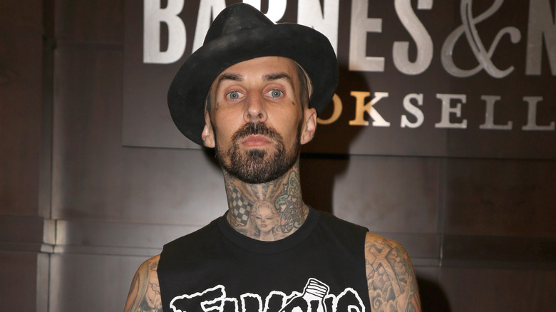Travis Barker in a fedora