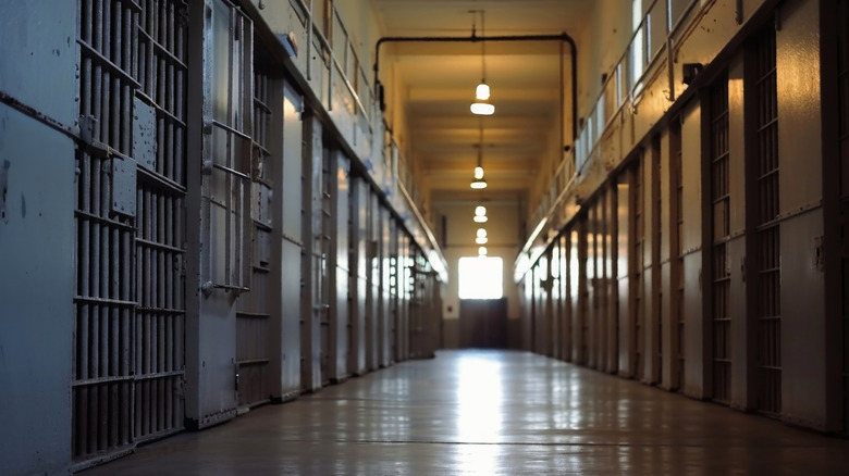 View into jail cells