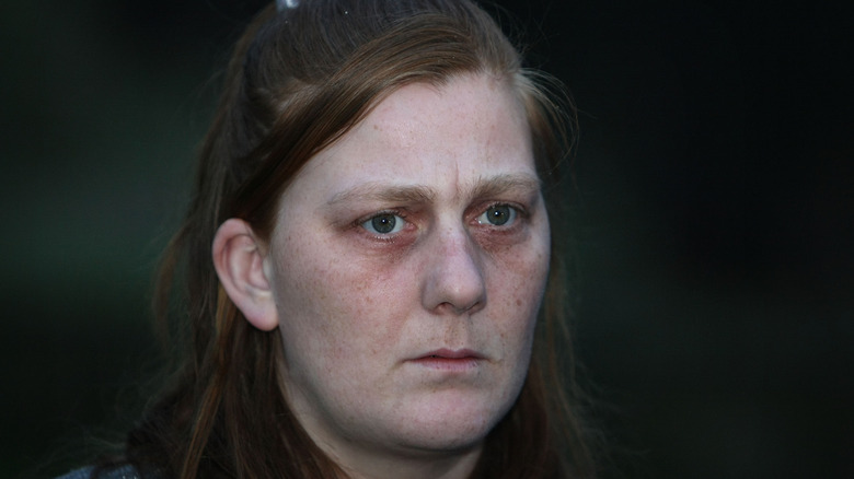 A close-up of Karen Matthews