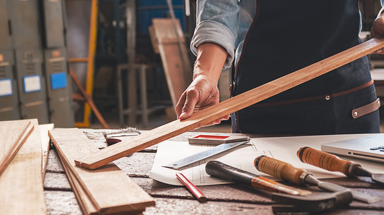 person doing Carpentry