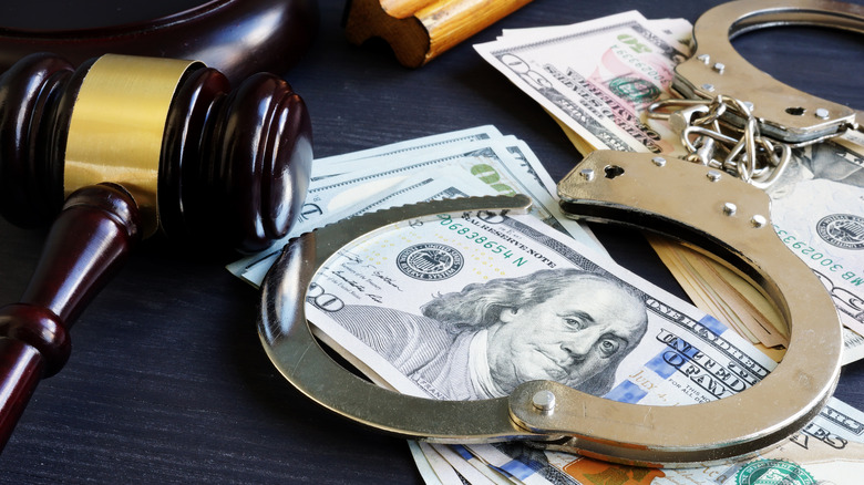 money and handcuffs