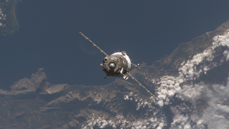 Soyuz spacecraft in orbit