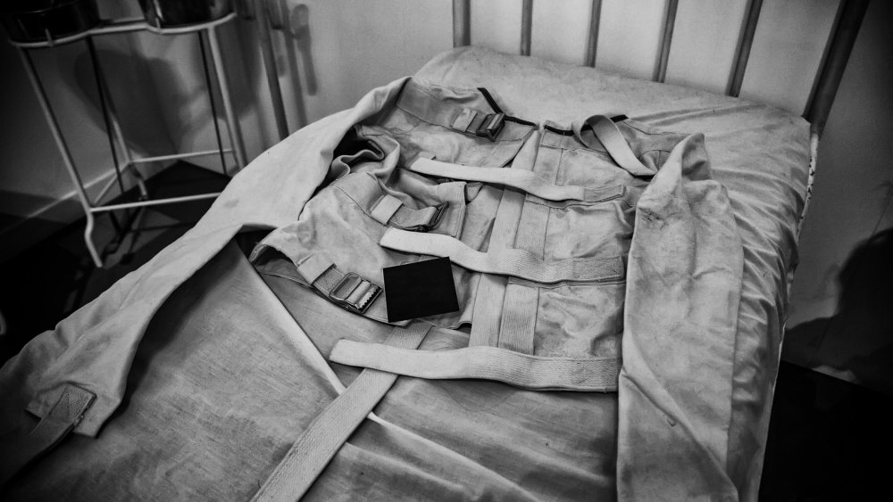Old psychiatric straitjacket, mental hospital