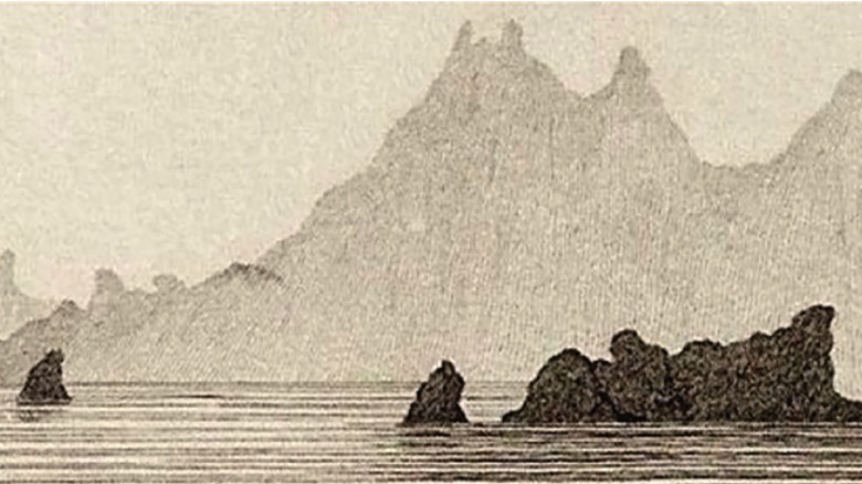 Early illustration of the Tangra Mountains in Antarctica