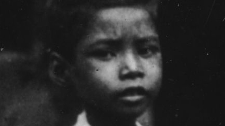 close up of a child's face during the Bengal famine