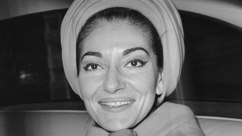 Maria Callas looking to the side