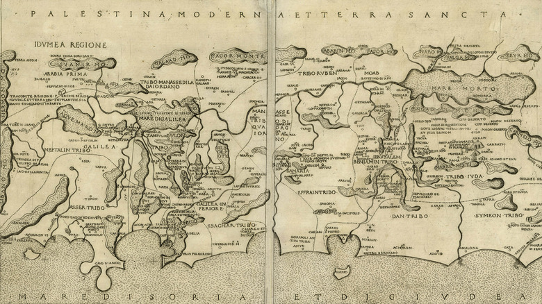 mapa Palestyny i Ziemi Świętej 1482