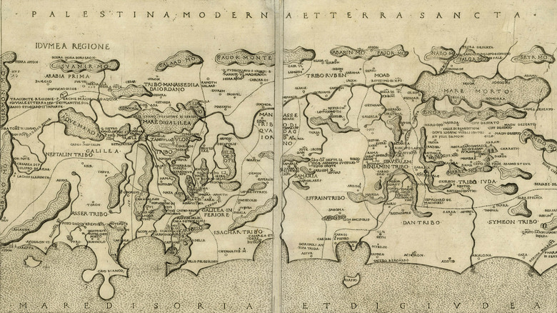 map of Palestine and the Holy Land 1482