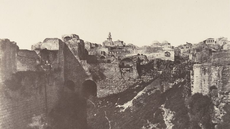 Jerozolima 1854 z ruinami kamiennych budowli