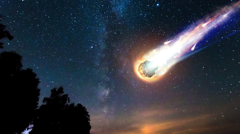 A comet about to strike Earth
