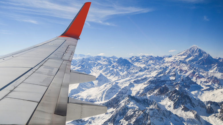 airplane over andes