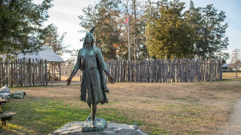 Pocahontas statue at historic Jamestown 