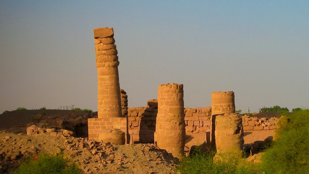 Last standing pillars of a temple in Napata