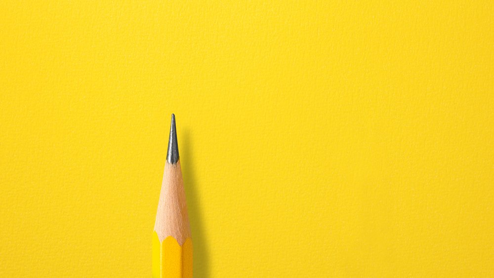 The iconic, graphite-tipped yellow pencil