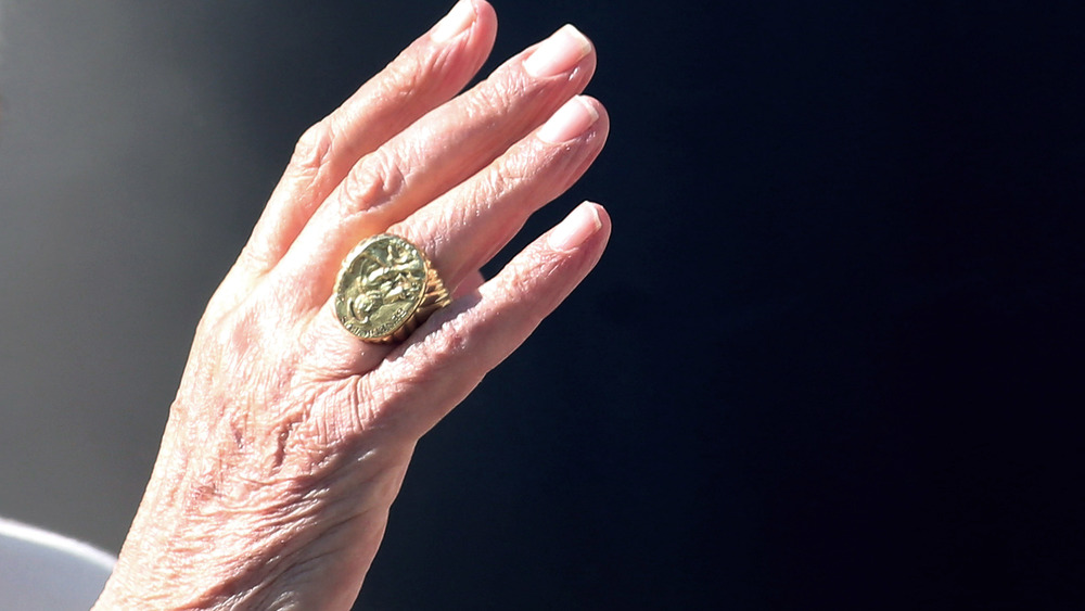 Pope's hand bears papal ring