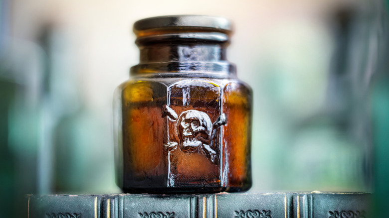 A bottle of chemicals 