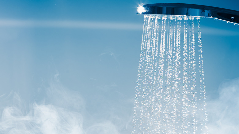 shower head running water