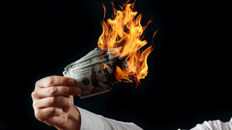 burning money