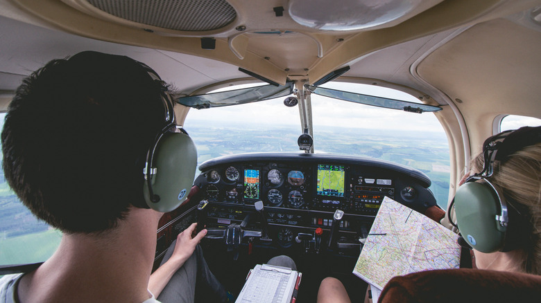 controls of a small aircraft