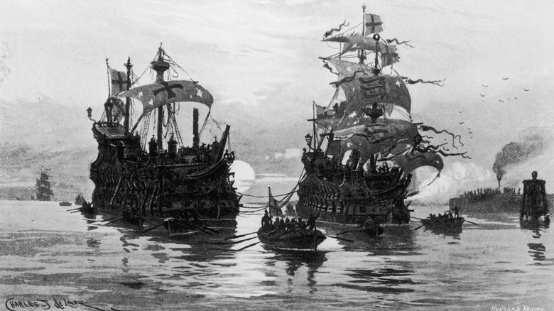 Illustration of two ships