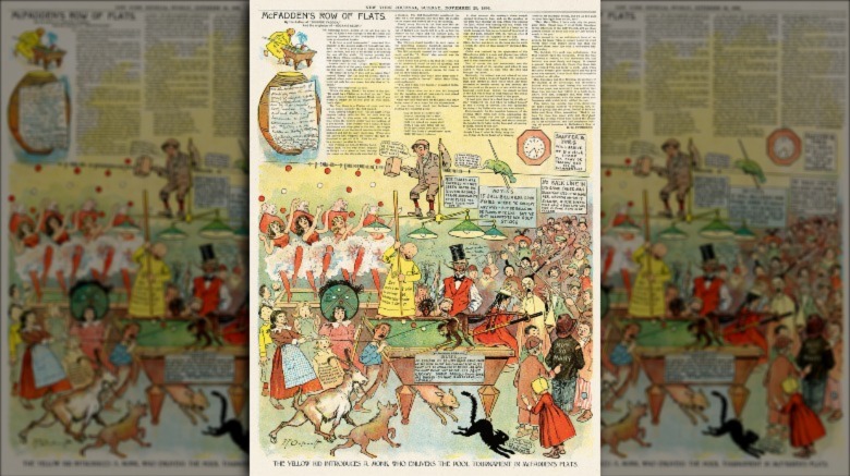 newspaper page with comic