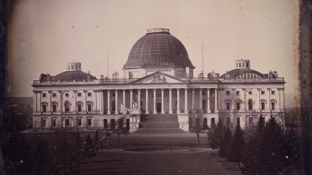  Early photograph of United States Capitol, Washington, D.C., east front elevation, circa 1846